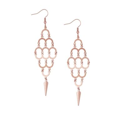 Aefifa Rose Gold Earrings - Big