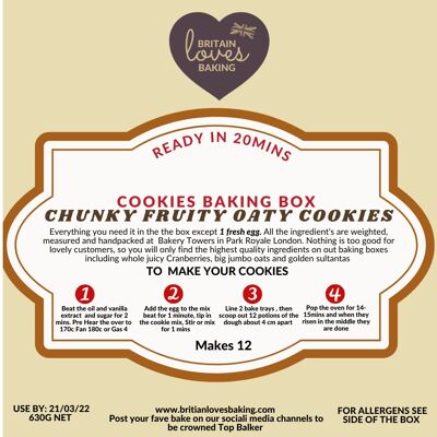 Ready in 20 Mins  - Chunky Oaty, Fruity Cookies
