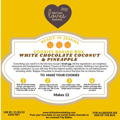 Biscuits & Cookies Baking Box - Chocolate,  Coconut & Pineapple Cookies