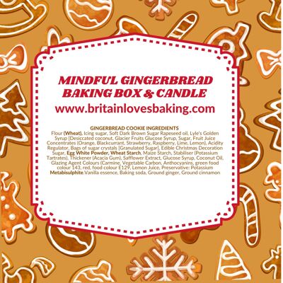 Mindful & Wellness Baking Box - Gingerbread Cookies & Candle Set