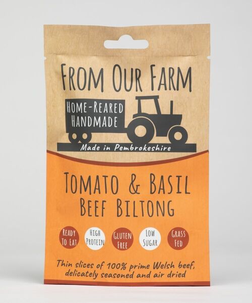 35g Biltong - Clip Strip Pack -  Tomato & Basil Flavour