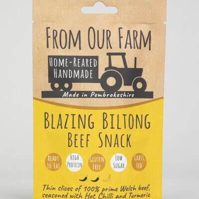 35g Biltong - Clip Strip Pack -  Blazing Turmeric Flavour