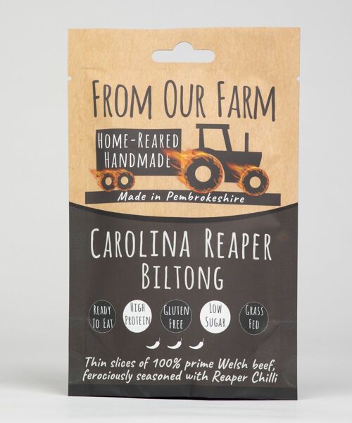 35g Biltong - Clip Strip Pack -  Carolina Reaper Flavour