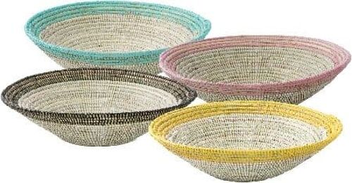 Alibaba fruit bowl large with yellow coloured edge - AST6/Y