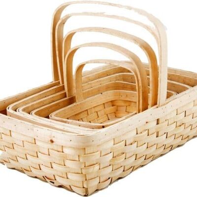 Wood Flower Baskets set of 4 - Was £33.95