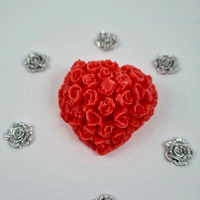 3D Rose Heart Wax Melt