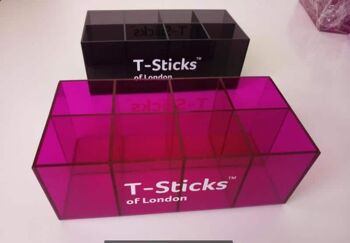 T-Sticks - Support pour bâtonnets de thé en acrylique de qualité supérieure pour la cuisine de bureau - Noir 2