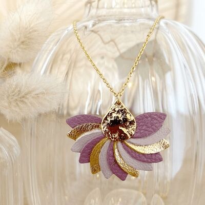 Collier Louga Goutte - Mauve, Lilas