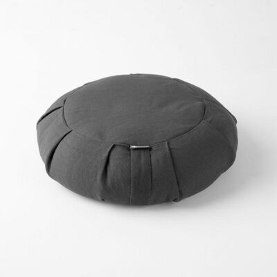 Round Meditation Cushion Essential Cotton Collection - Charcoal