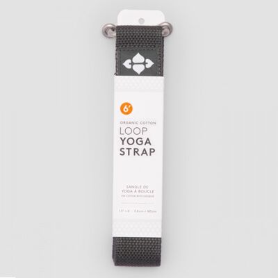 6' Loop Yoga Strap - (183 cm) - Charcoal