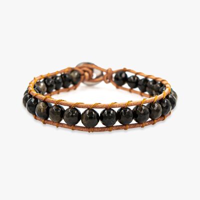 Facelia bracelet in Obsidian stones