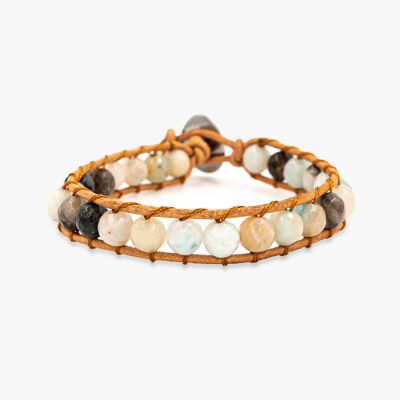 Pulsera Facelia en piedras de amazonita