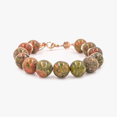 Kamelia bracelet in Unakite stones