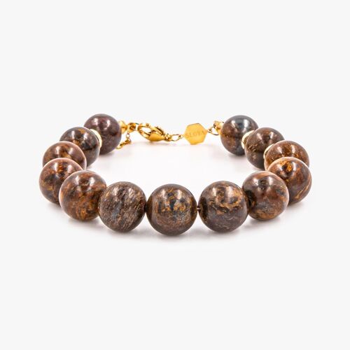 Bracelet Kamelia en pierres Bronzite