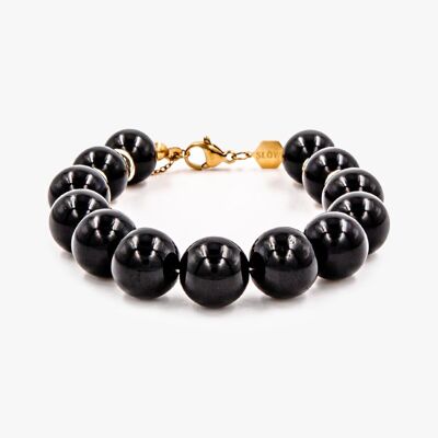 Kamelia bracelet in Obsidian stones