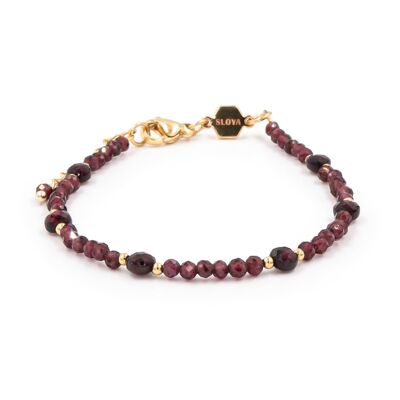 Pulsera Paloma en piedras granates