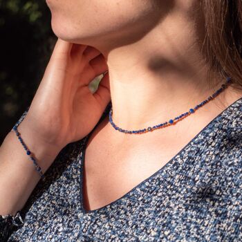 Bracelet Paloma en pierres Lapis-lazuli 5