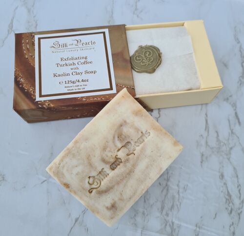 Exfoliating  Turkish Coffee  with  Kaolin Clay Soap - 125g