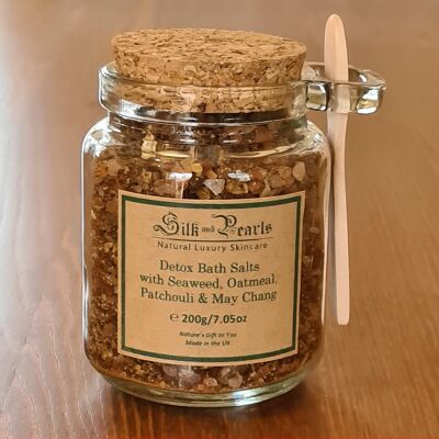 Detox Bath Salts with Seaweed, Oatmeal, Patchouli & May Chang - 520g / 200g - 200g