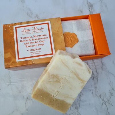 Turmeric, Murumuru Butter & Frankincense with Kaolin Clay Radiance Soap - 125g / 85g - 125g