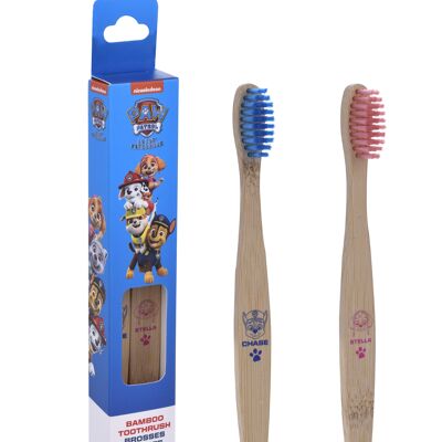 Juego de 2 cepillos de dientes de bambú para niños Paw Patrol