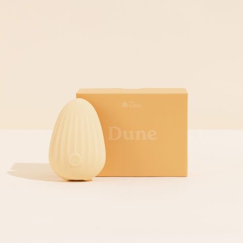Dune, galet vibrant en silicone moelleux - Sable