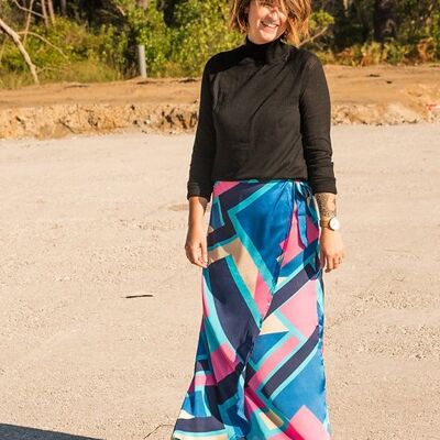 Geometric Bari Skirt