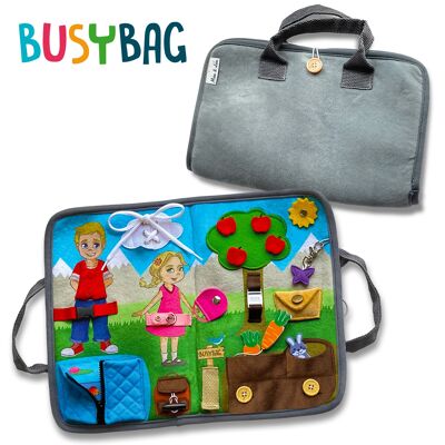 BUSYBAG: A superb fabric BusyBoard to Develop mastery of closures, fine motor skills and stimulate Awakening