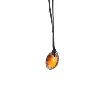 Collier Bol d'Argile Orange 2