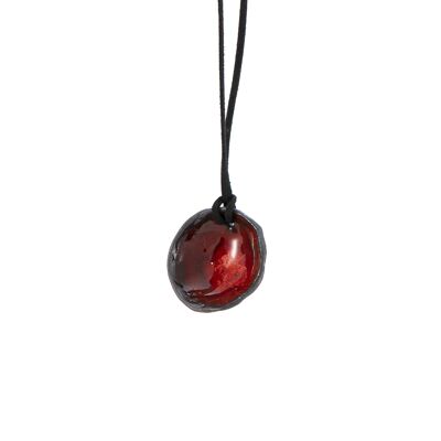 Clay Bowl Necklace Red