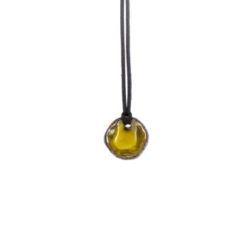 Collier Bol en Argile Jaune 1