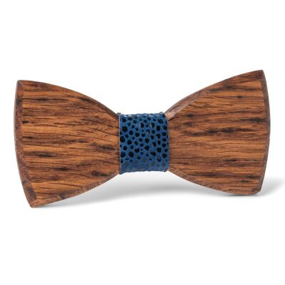 Wooden Bow Ties - The Dark Saint Stone - Blue Clip
