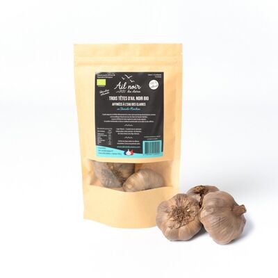 THREE HEADS OF ORGANIC BLACK GARLIC