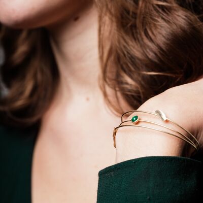 KAIKABI bracelet - green agate