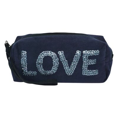 Trousse love bleu marine