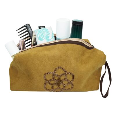 Trousse de toilette flower camel