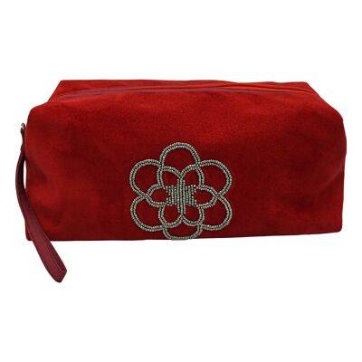 Trousse de toilette flower rouge