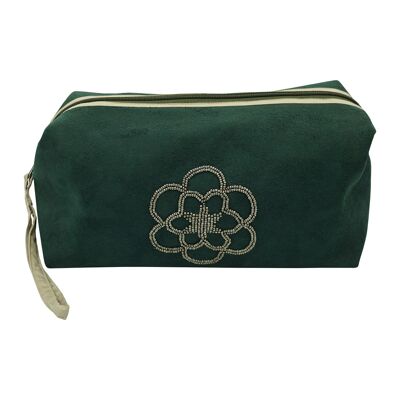 Trousse de toilette flower vert sapin