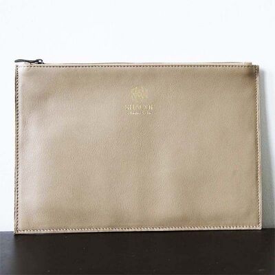 Pochette axel m taupe