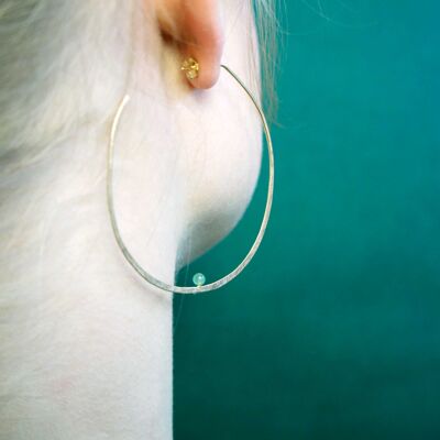 MEBAE hoop earrings - green aventurine