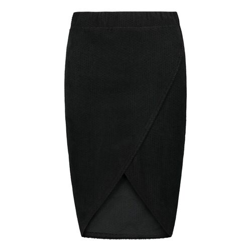 Wrap skirt, black velour