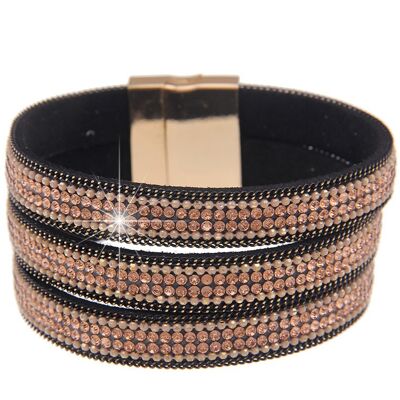 Leslii Armband mit glitzernden Steinen in Gold Braun