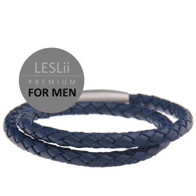 Leslii Premium Quality Wickelarmband für Herren in Blau | Unisex