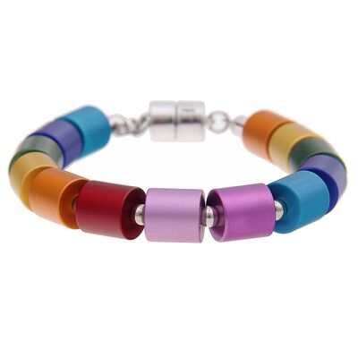 Leslii Premium Quality Armband Lucy Zylinder-Mix Bunt