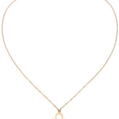 Leslii Kurze Halskette mit Blütenanhänger in Gold