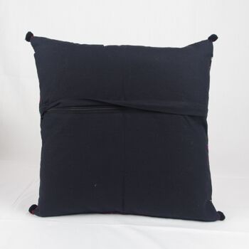 Housse de Coussin Bohème en Coton Handloom - Noir 20'' 2