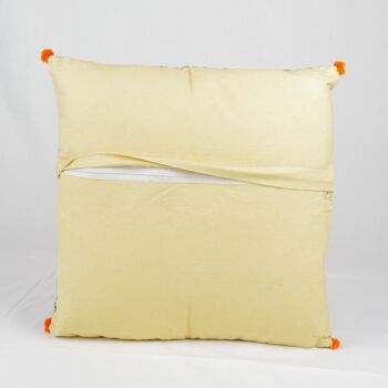 Housse de coussin en coton tissé à la main Bohème - Beige / Crème 20'' 2