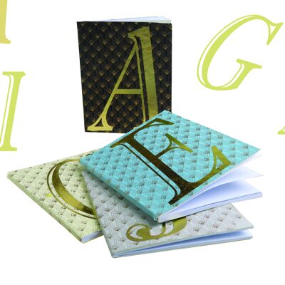 Gold Letter Monogram A5 Note Book