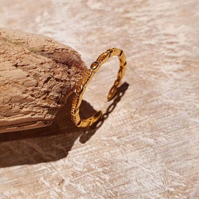 Anillo ajustable de plata para mujer, joyería de moda, chapado en oro