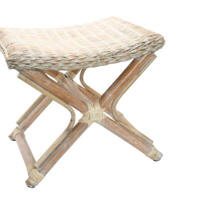 Small Xylo chair in white limed rattan